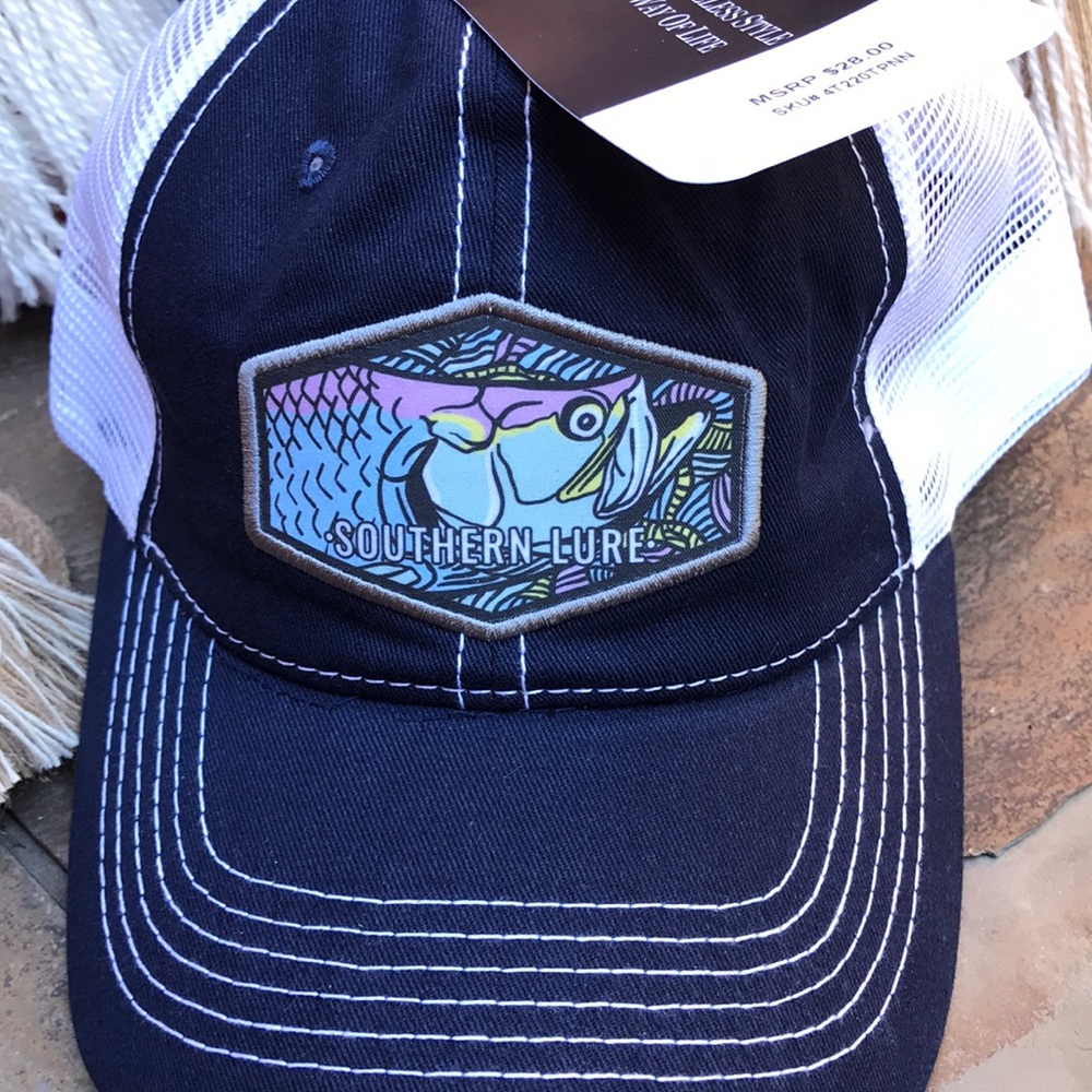 Southern Lure Bass Patch Navy Blue Hat NWT